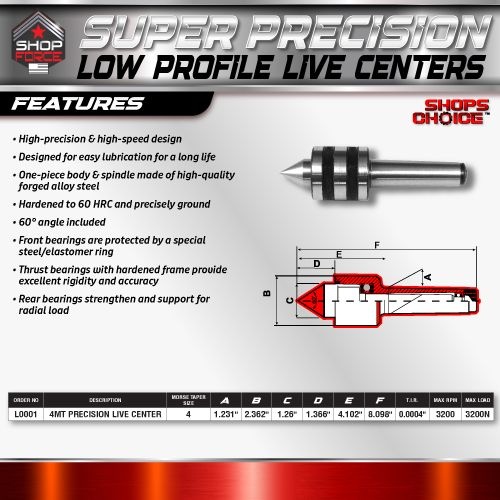 4MT SUPER PRECISION LOW PROFILE LIVE CENTER (0.0004) T.I.R. Shop'sChoice - Image 2