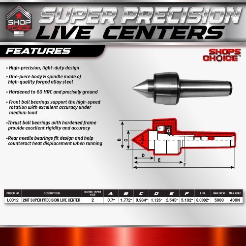 2MT SUPER PRECISION LIVE CENTER (0.000275) T.I.R. Shop'sChoice - Image 2