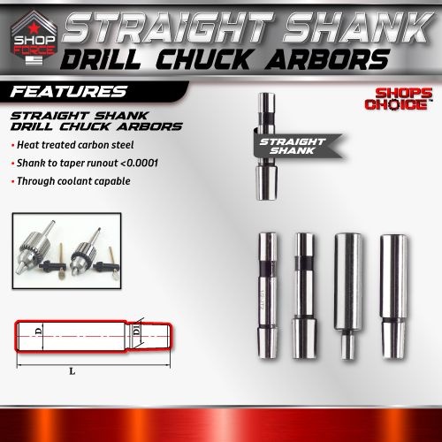 3/4" to JT6  Straight Shank Drill Chuck Arbor-Shop'sChoice - Image 2