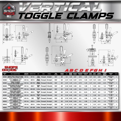 100LB U-BAR FLG BASE VERTICAL HOLD-DOWN CLAMP STAINLESS STEEL(Same as 201-USS) Shop'sChoice™ - Image 5