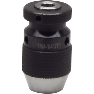 High Precision Keyless Drill Chuck, 1/64"-1/4" Capacity, JT1 Jacobs Taper, 4,000 RPM