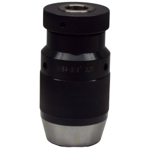 High Precision Keyless Drill Chuck, 1/64"-3/4" Capacity, JT3 Jacobs Taper, 4,000 RPM