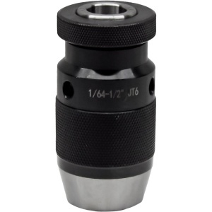 High Precision Keyless Drill Chuck, 1/64"-1/2" Capacity, JT6 Jacobs Taper, 4,000 RPM