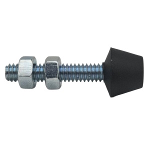 1/4"-20  X 1.75 Bonded Neoprene Cap FULL THREAD ZINC PLATED SPINDLE ACCESSORY | 70155