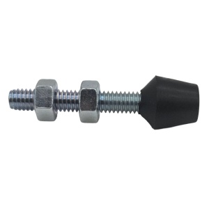 M8 X 1.25 Bonded Neoprene Cap FULL THREAD ZINC PLATED SPINDLE ACCESSORY | 70165