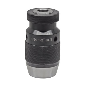 Standard Precision Keyless Drill Chuck, 1/64"-1/2" Capacity, JT33 Jacobs Taper, 4,000 RPM