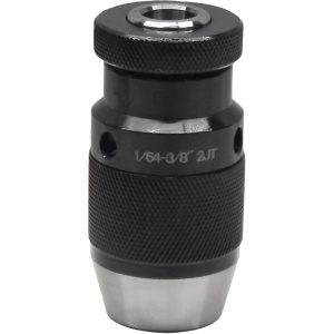 High Precision Keyless Drill Chuck, 1/64"-3/8" Capacity, JT2 Jacobs Taper, 4,000 RPM
