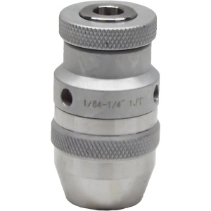 High Precision Coated Keyless Drill Chuck, 1/64"-1/4" Capacity, JT1 Jacobs Taper, 10,000 RPM